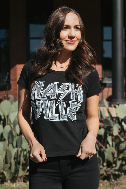 Electric Bolt Rib Baby Tee