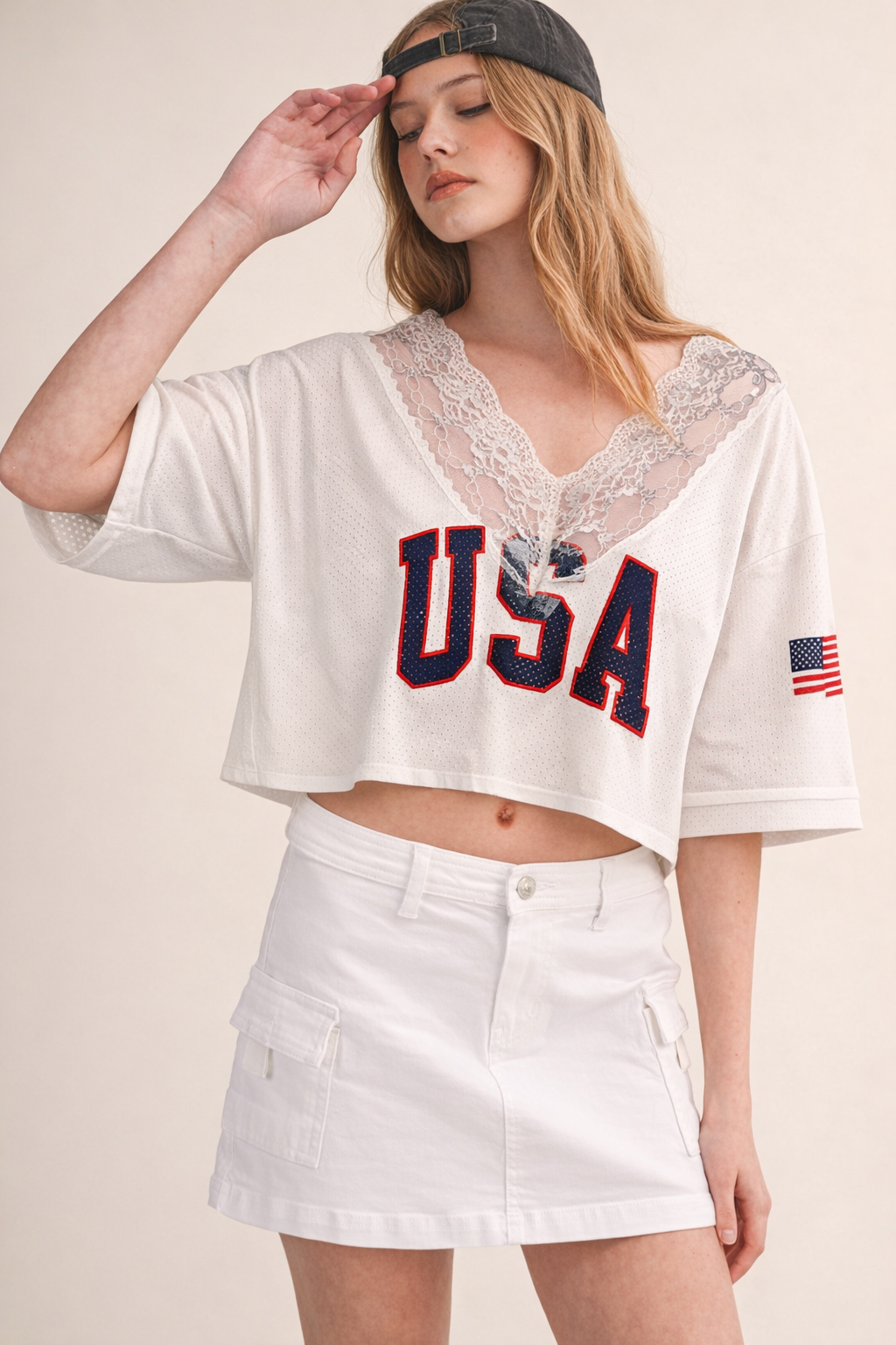 American Spirit USA Jersey with Lace Detail
