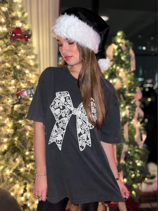 Bow Puff Print Relaxed Wash Tee