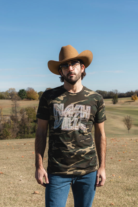 Electric Bolt Men's Camo Crew Tee ships 12/1